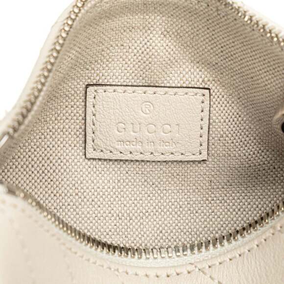 GUCCI Authentic White Leather Shoulder Bag - Picture 8 of 10